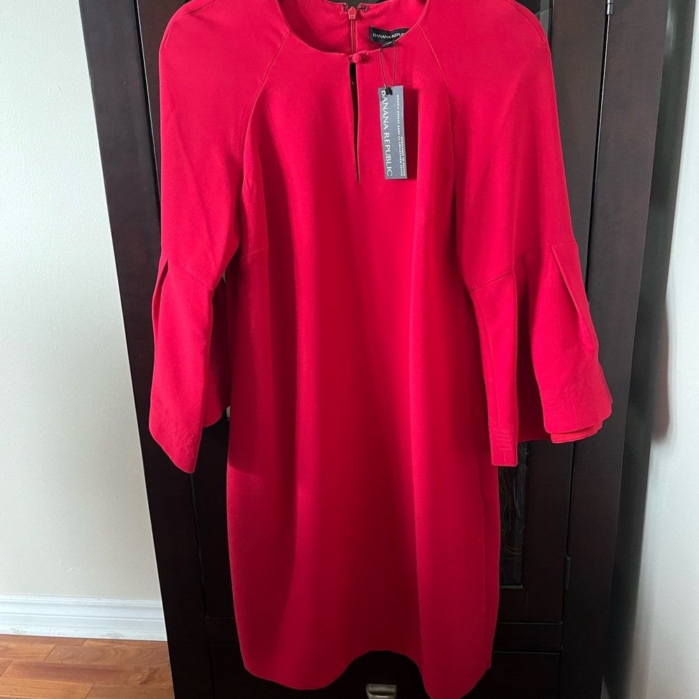 NWT Banan Republic cherry  Red Women's Dress size 8